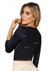 Ehrisw Arm Shaper for Women Post Surgery Arm Lipo Compression Sleeves Slimming Arm Faja Front Closure Shapewear Bra