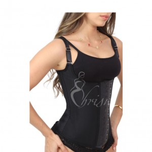 Ehrisw Latex Waist Trainer Corset Women 25-Steel Bones Body Shaper Fajas Slimming Girdle Adjustable Hooks and Straps Tummy Control Vest