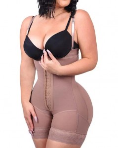 Shapewear for Women Tummy Control Body Shaper Butt Lifter Thigh Slimmer Faja Plus Size with Zipper Crotch