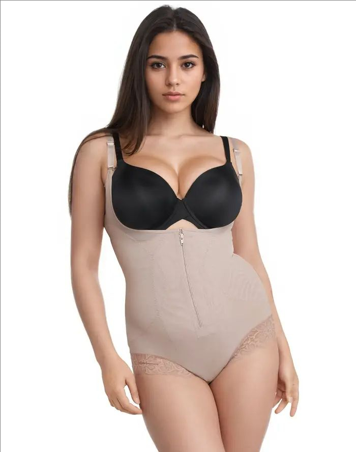 Ehrisw Shapewear Bodysuit Tummy Control for Women Zip-Up Body Shaper shapewear tummy control high-elasticity fabric soft body shaping including the lower abdomen smooth silhouette wedding party Featured Image